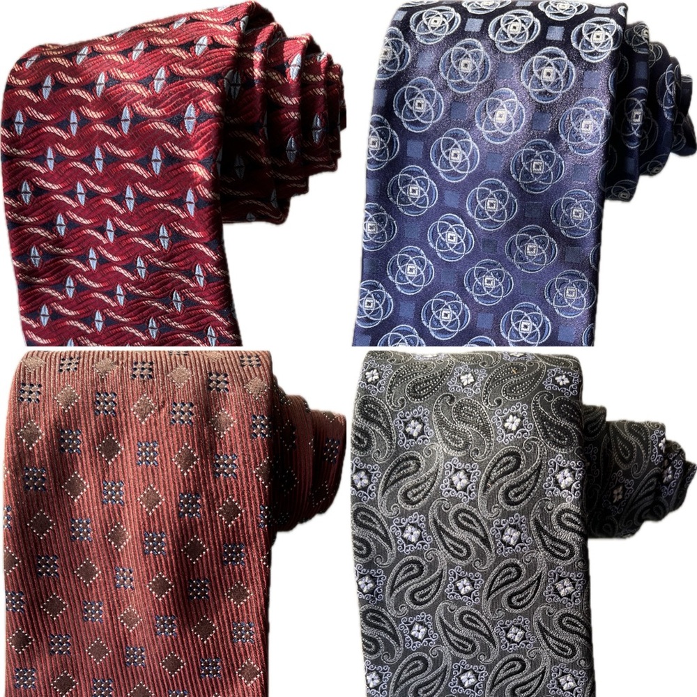 👔4️⃣Bundle of 4 Silk Neck Ties / Neckties by John W. Nordstrom—Standard Length - Picture 4 of 15